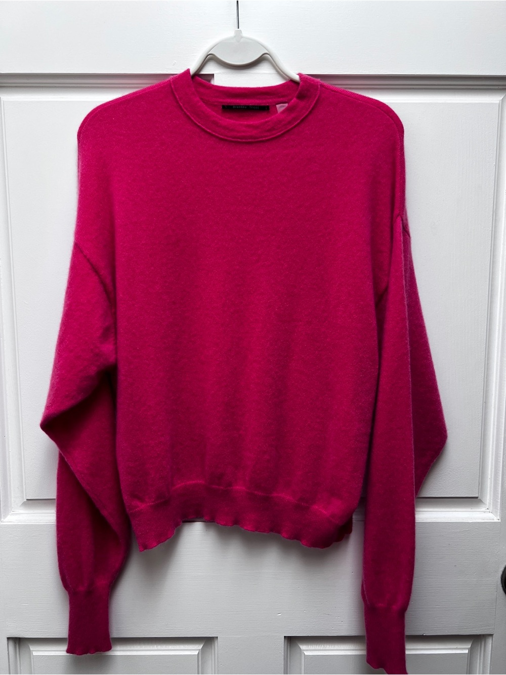 Brazeau Tricot Cashmere Pink Crewneck Sweater - size small